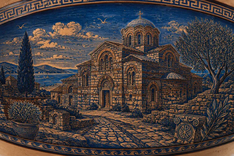 Historiallinen bysanttilainen kirkko Thessalonikissa