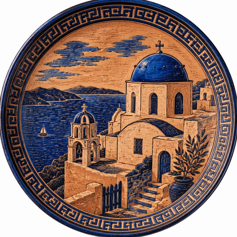Panagia Gremiotissasin kirkko ja näkymät merelle Panagia Gremiotissasin kirkko ja näkymät merelle