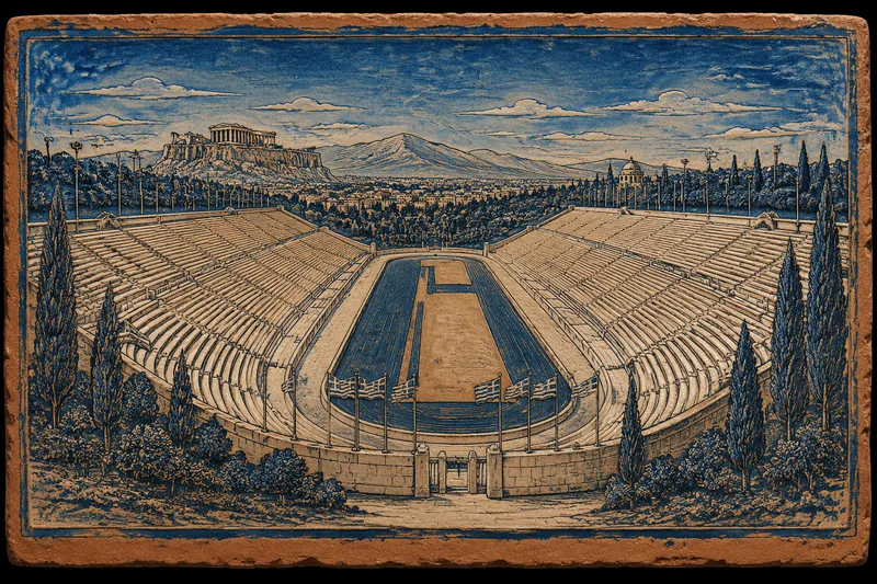 Panathenaic-stadionin valkoiset marmorikatsomot