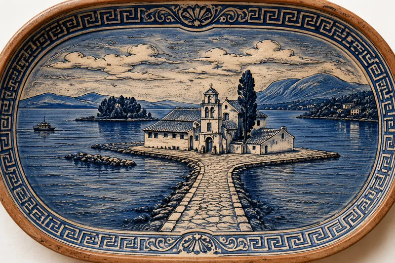 Panagia Vlacherna -luostari ja sen ikoninen kivisilta